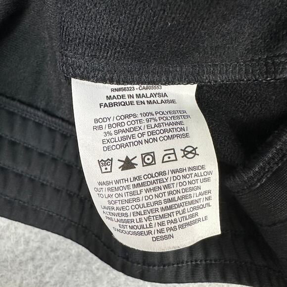 NIKE Tricot Track Jacket Girls XS Black White Spellout Logo Full Zip Long Sleeve - Picture 7 of 7